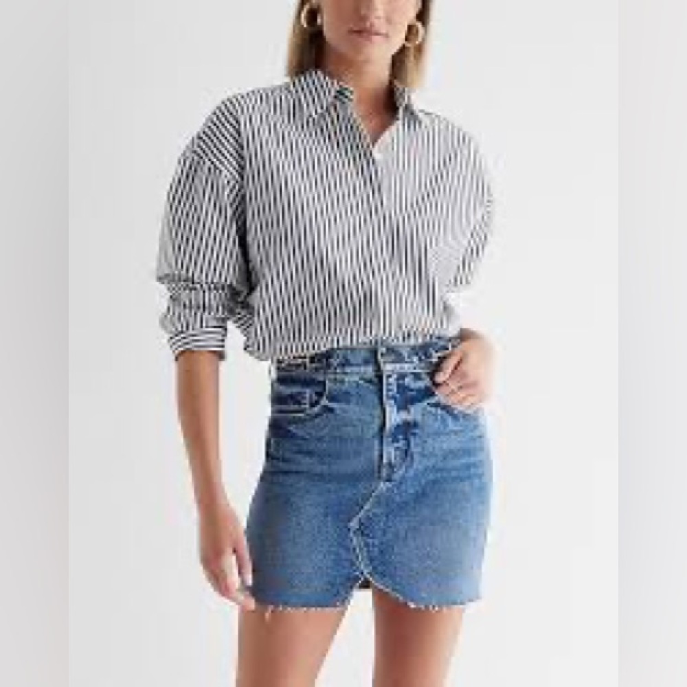 Poplin Striped Boyfriend Portofino Shirt